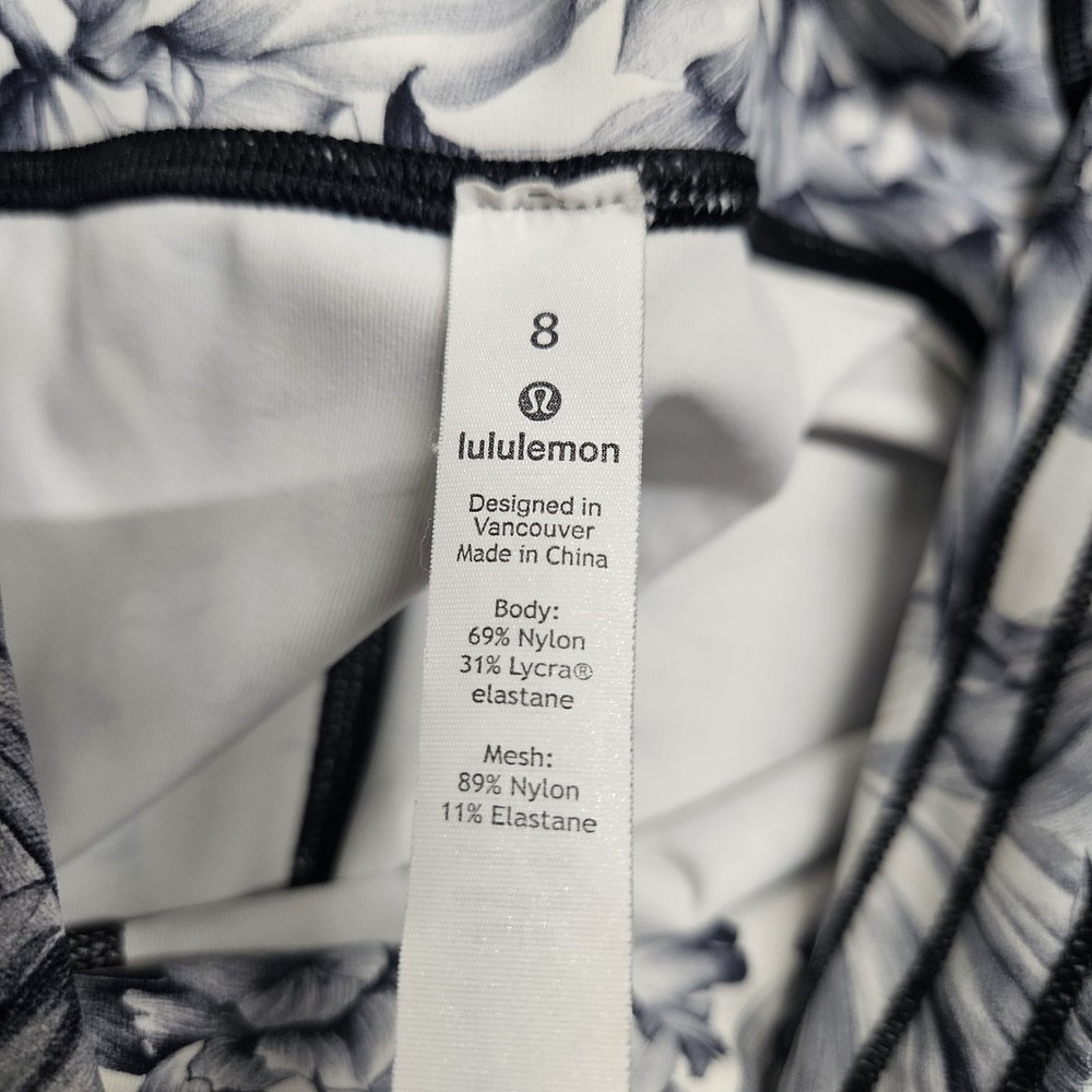 Lululemon Womens Train Times 7/8 Light Garden Floral Legging‎ Pants size 8 - Picture 3 of 11
